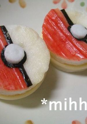 はんぺんdeモンスターボール（キャラ弁）-レシピのメイン写真