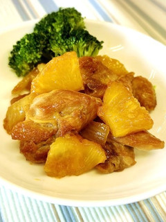【保育園給食レシピ】鶏肉のハワイアン煮-レシピのメイン写真