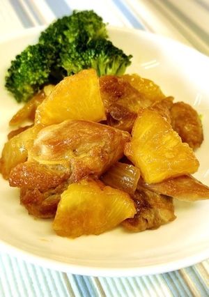 【保育園給食レシピ】鶏肉のハワイアン煮-レシピのメイン写真