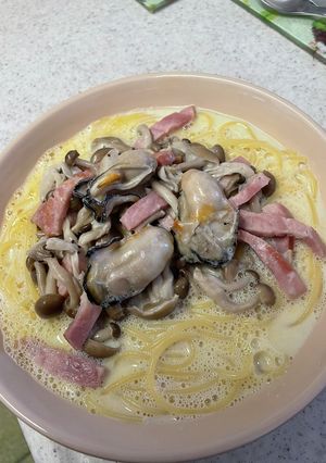 失敗なし！夏の牡蠣のカルボナーラ-レシピのメイン写真