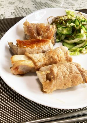 ご飯ガッツリ　豚肉のエリンギ巻き-レシピのメイン写真