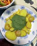 大葉のスライスじゃがいもガレット風