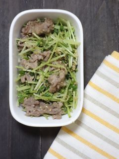 豚肉と豆苗のごま和え-レシピのメイン写真