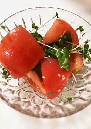 脂肪燃焼　トマトの和風夏サラダ-レシピのメイン写真