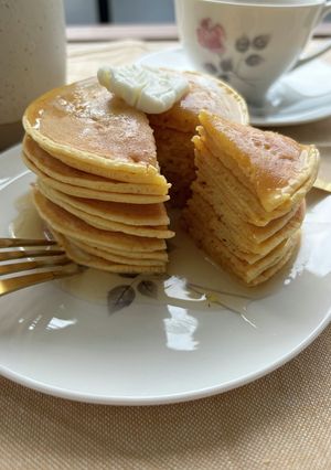 米粉のきな粉入りパンケーキ-レシピのメイン写真
