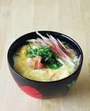 白だしふわとろ梅卵☆豆腐あんかけみょうが