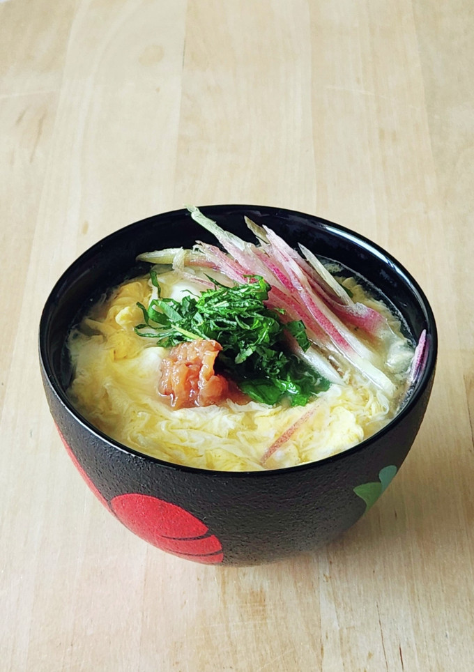 白だしふわとろ梅卵☆豆腐あんかけみょうが-レシピのメイン写真