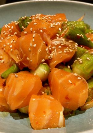 Spicy Okra Salmon-レシピのメイン写真