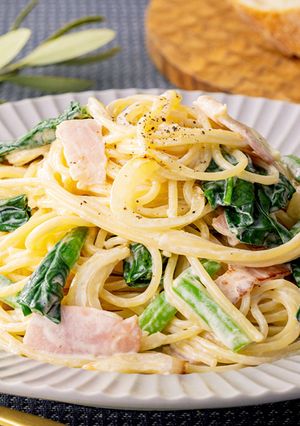 ほうれん草のサワークリームパスタ-レシピのメイン写真