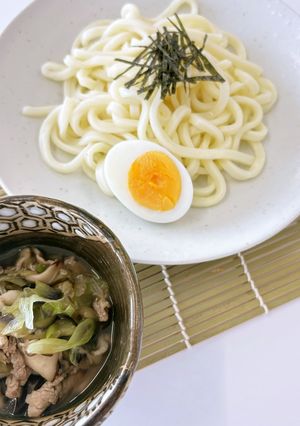 「減塩めんつゆ」で野菜たっぷりつけうどん-レシピのメイン写真
