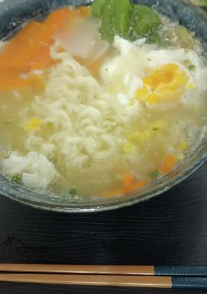 〜夏おひとり自宅で温インスタント麺〜-レシピのメイン写真