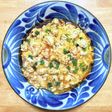 豚ひき肉入りのニラたまライス
