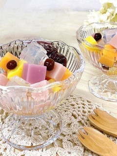 フルーツ甘酒寒天あんみつ♪-レシピのメイン写真