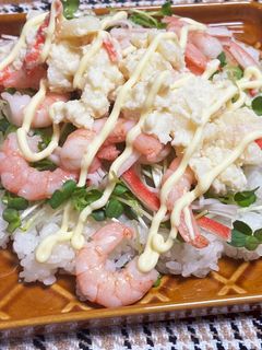 えびとポテサラのちらし寿司-レシピのメイン写真