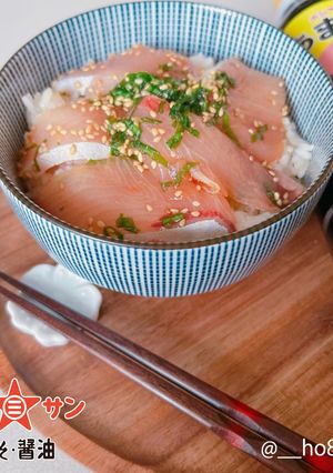 【あまくち醤油】ぶりのごま醤油漬け丼-レシピのメイン写真