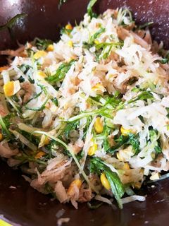 簡単! 和風サラダ 大根と水菜とツナ入り-レシピのメイン写真