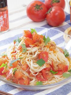 ピリ辛ツナトマトそうめん-レシピのメイン写真