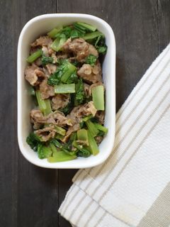 豚肉と小松菜のにんにく醤油和え-レシピのメイン写真