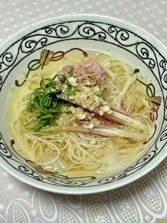 ツナとみょうがの白だしそうめん-レシピのメイン写真