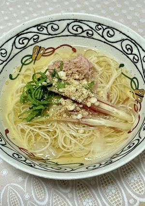 ツナとみょうがの白だしそうめん-レシピのメイン写真
