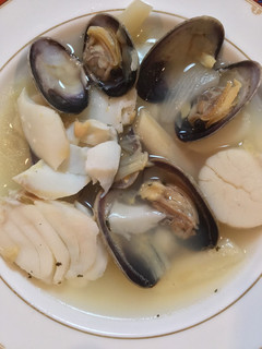ホワイトアスパラと魚介のスープ-レシピのメイン写真