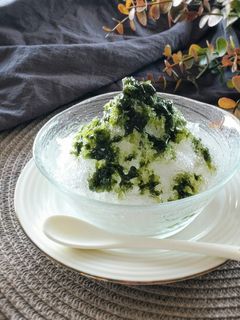 栄養満点☆青汁シロップのかき氷。-レシピのメイン写真