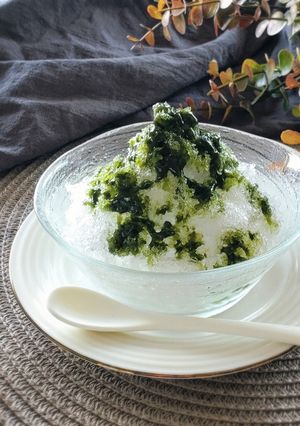 栄養満点☆青汁シロップのかき氷。-レシピのメイン写真
