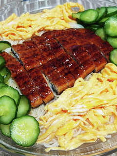 超簡単!うなたまきゅうり素麺!土用の丑-レシピのメイン写真