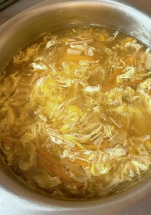 【給食】🔵やさし〜いかき玉汁-レシピのメイン写真