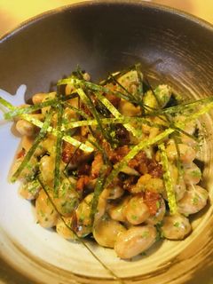 毎日の納豆●自作揚げ玉のトッピング-レシピのメイン写真