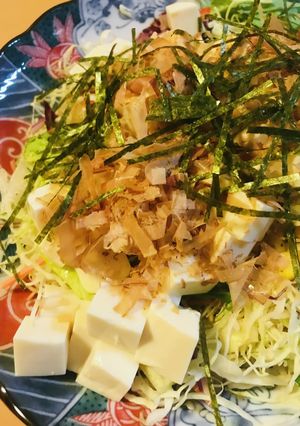 市販サラダ●冷や奴の涼風サラダ-レシピのメイン写真