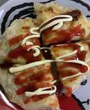ライスペーパーを使ったキャベツ包み焼き