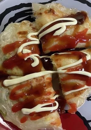 ライスペーパーを使ったキャベツ包み焼き-レシピのメイン写真
