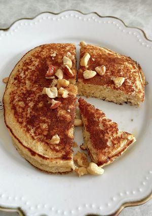 ふわっふわしっとりオートミールパンケーキ-レシピのメイン写真