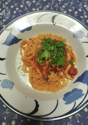 剣先イカのマリナーラスパゲッティ-レシピのメイン写真
