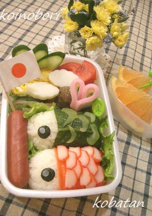 鯉のぼりのお弁当❤（キャラ弁）-レシピのメイン写真