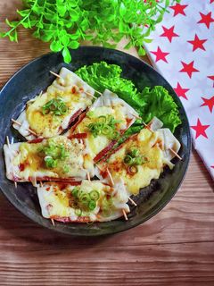 ☆簡単おつまみ♪ちくわのネギチーズ焼き☆-レシピのメイン写真