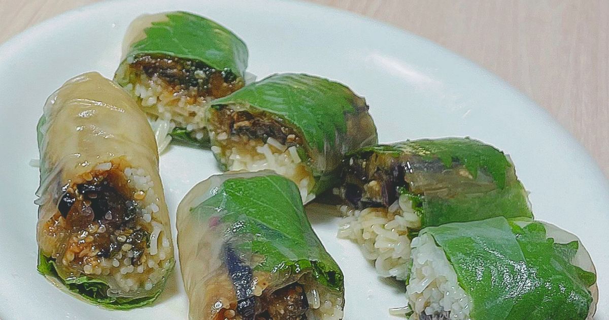 ナス味噌素麺生春巻き by marキッチン 【クックパッド】 簡単おいしい