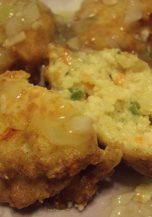 豆腐の揚げボールとシャキシャキねぎソース-レシピのメイン写真