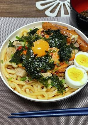 チョイ辛！冷キムチうどん♪7/23-レシピのメイン写真
