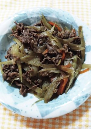 ゴボウ牛丼の具-レシピのメイン写真