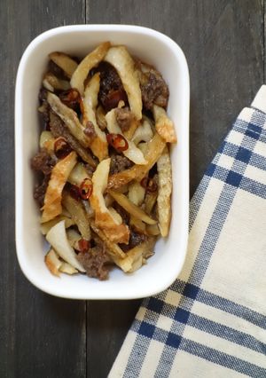 ごぼうとちくわとひき肉の甘辛和え-レシピのメイン写真