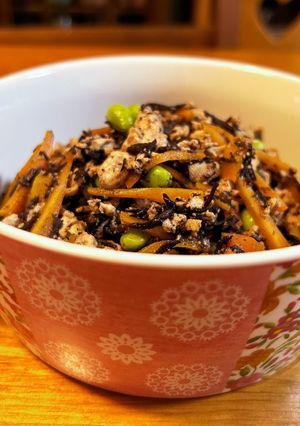 豆腐とひじきの炒り煮♪-レシピのメイン写真