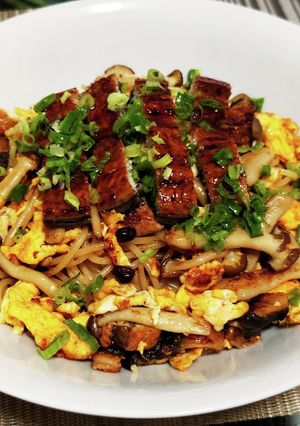 超簡単!ウナギとたまごとしめじのパスタ!-レシピのメイン写真