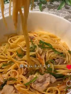 豚キムチパスタ-レシピのメイン写真