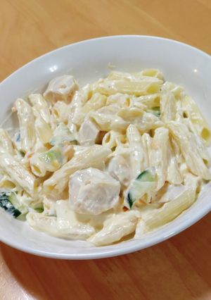 味玉とペンネのシーザーサラダ-レシピのメイン写真