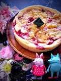 いちごジャム入りクランブルチーズケーキ