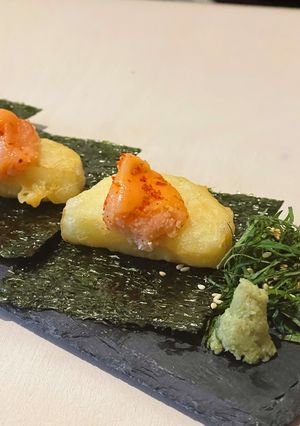 サクサク山芋と明太子の磯部天-レシピのメイン写真