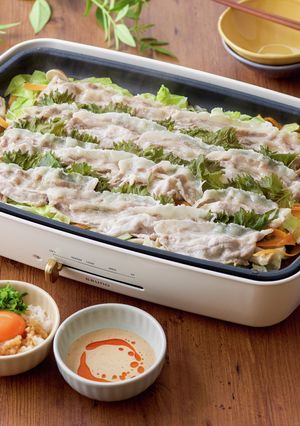 ホットプレートで簡単　蒸ししゃぶ-レシピのメイン写真