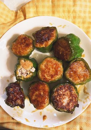 ピーマンと肉が剥がれないピーマンの肉詰め-レシピのメイン写真